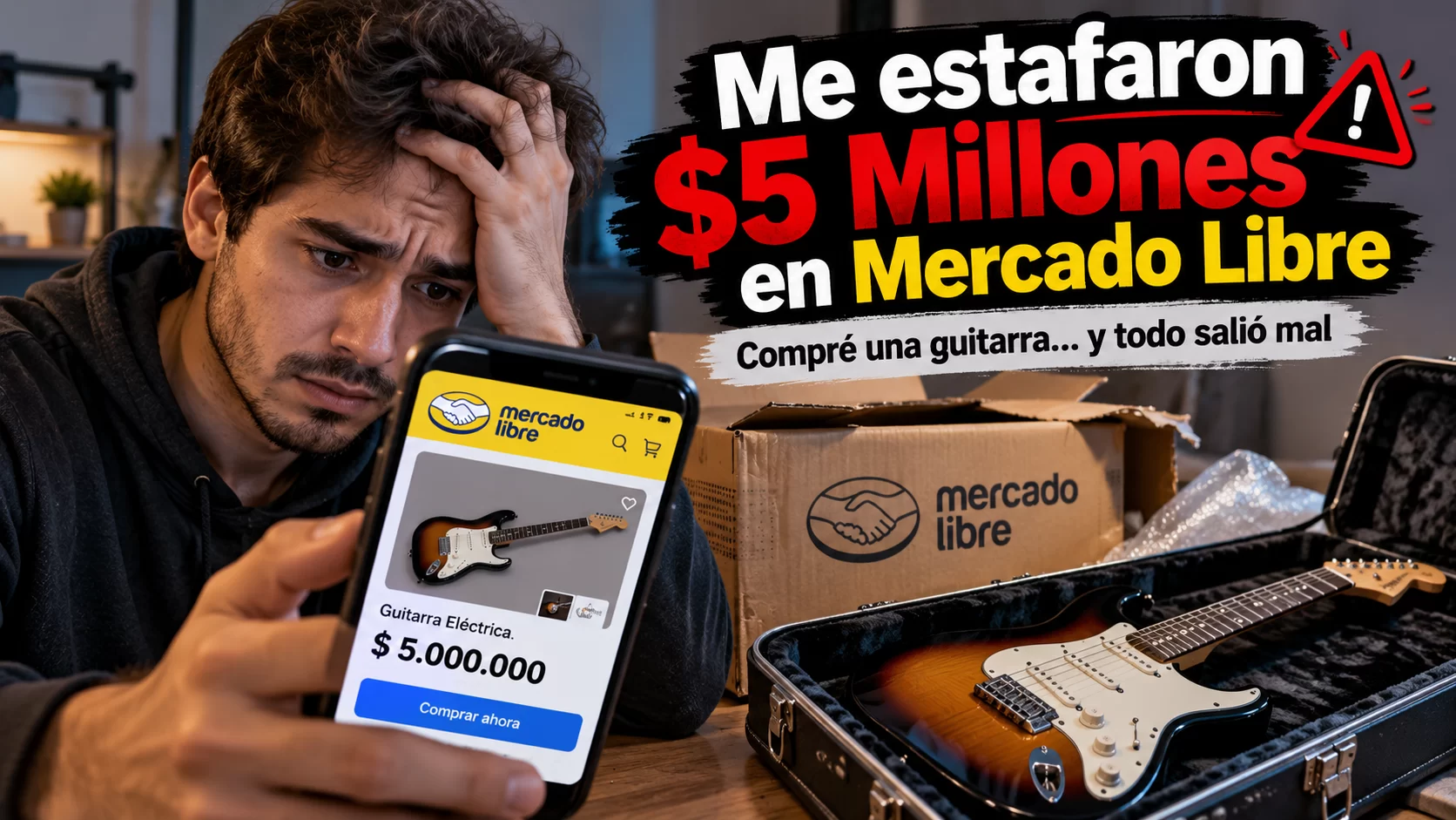 Portada de Devolví una guitarra y perdí $5 millones en Mercado Libre